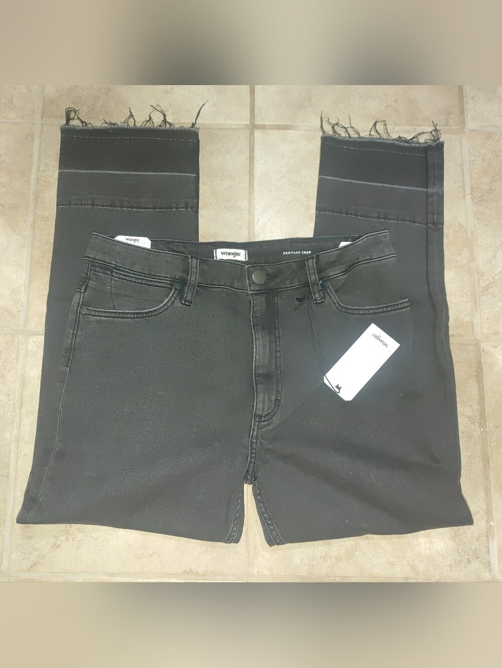 Wrangler Black Heritage Crop Ankle Jeans